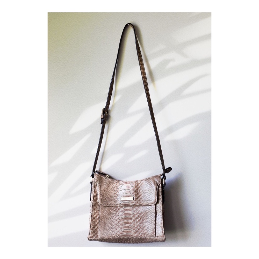 Liz Claiborne Faux Leather Crocodile Shoulder Bag